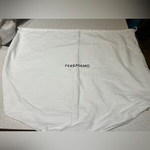 Ferragamo white XL drawstring dust bag 21 x 25